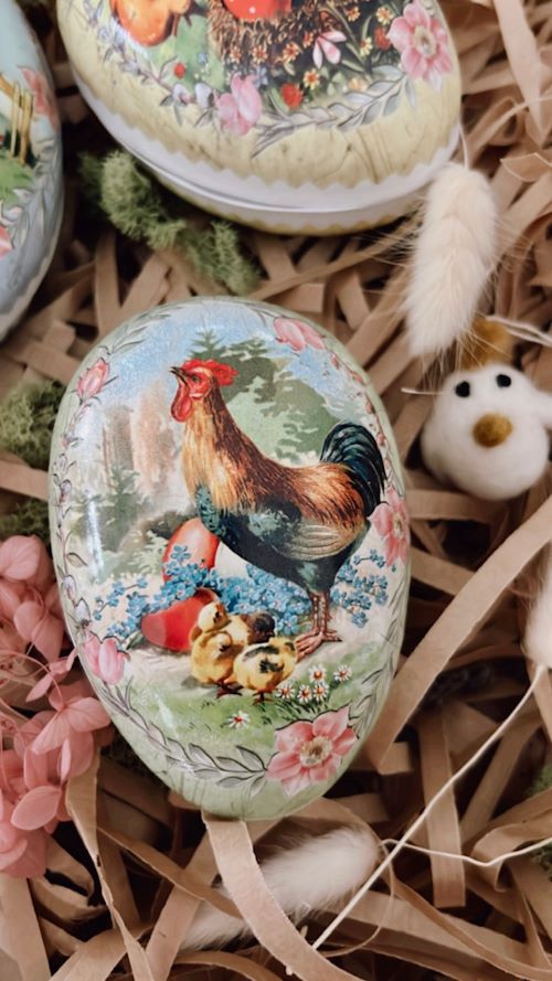 Traditional Vintage Easter Eggs - The Rooster - Little French Heart