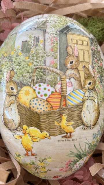 Vintage Easter Eggs Beatrix Potter Easter Basket- Little French Heart