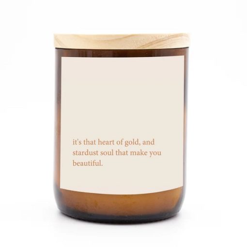 The Commonfolk - Heartfelt Quote Candle ~ heart of gold - Little French Heart