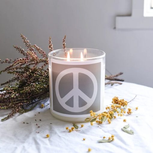 The Commonfolk Peace Sign ~ SAGE Candle - Little French Heart