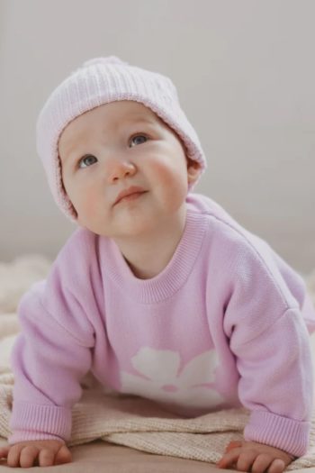 Ziggy Lou Lilac Floral Jumper - Beanie Lavender - Little French Heart