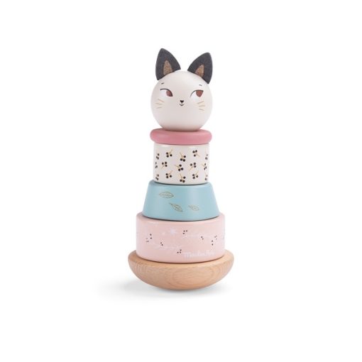 Moulin Roty Apres La Pluie Roly Poly Stacking Cat - Little French Heart