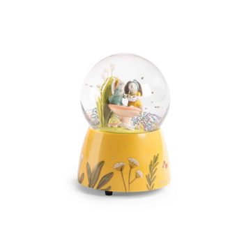 Moulin Roty Trois Petits Lapins Musical Snow Globe - Little French Heart