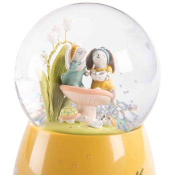 Moulin Roty Trois Petits Lapins Musical Snow Globe - Little French Heart