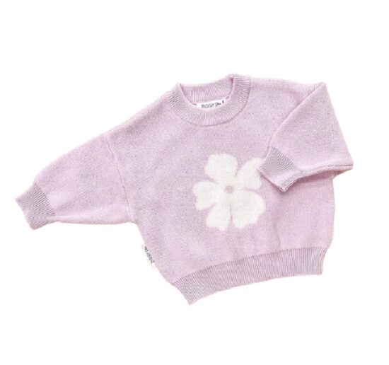 Ziggy Lou Jumper Lilac Floral - Little French Heart 1