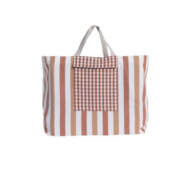 Gabrielle Paris Beach Bag Brique Stripes - Little French Heart