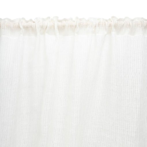 Linen Voile Curtain Milk Stripes - Little French Heart
