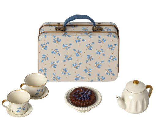 Maileg Afternoon Tea Set Blue Madelaine - Little French Heart