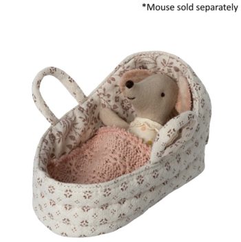 Maileg Carry Cot Baby Mouse - Little French Heart