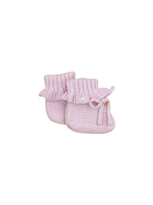 Ziggy Lou Orchid Frill Booties - Little French Heart