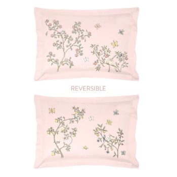 Atelier Choux Paris Single Bed Pillow Cover - In Bloom Pink - Little French Heart