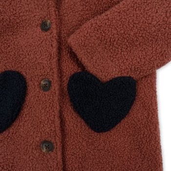 Calin Teddy Heart Coat - Konges Slojd - little french heart