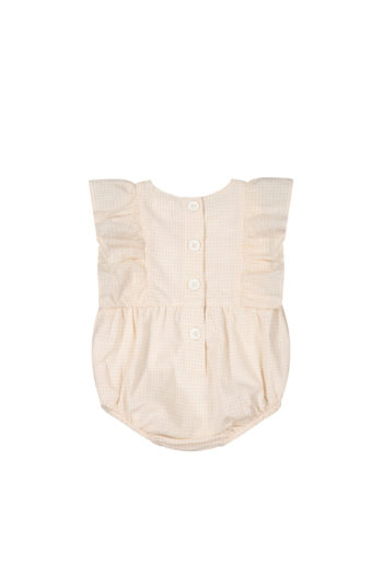 Jamie Kay August 2023 Posy Collection Organic Cotton Luna Playsuit - Gingham Pink Back