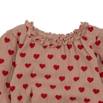 Konges Slojd - Chleo Body Gots - Coeur Mahogany - Little French Heart