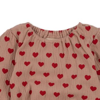 Konges Slojd - Chleo Body Gots - Coeur Mahogany - Little French Heart