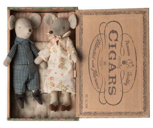 Maileg Grandma and Grandpa Mice in Box - Little French Heart