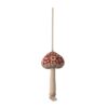 Maileg Mushroom Ornament - Winter Flower Red