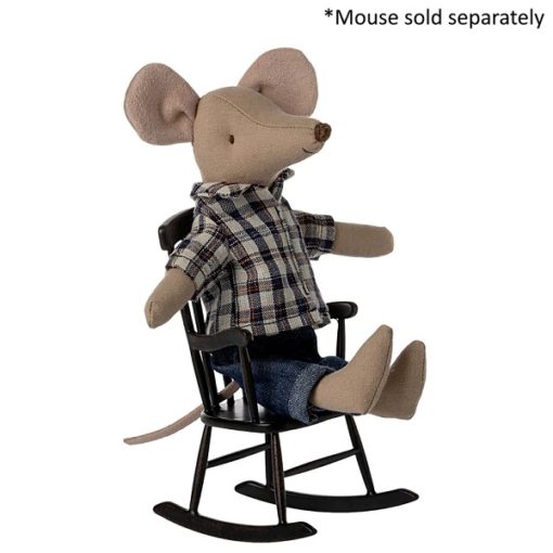 Maileg Rocking Chair Mouse Anthracite - Little French Heart