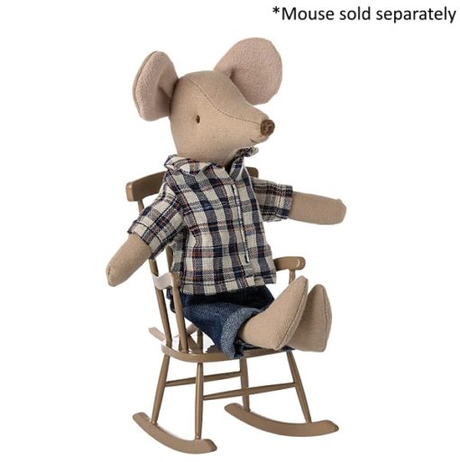Maileg Rocking Chair Mouse Light Brown - Little French Heart