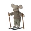 Maileg Winter Mouse with Skis Big Brother - Little French Heart