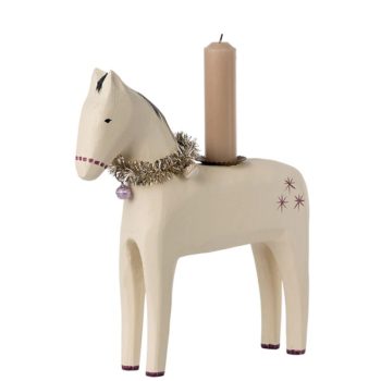 Maileg Wooden Horse Candle Holder Large - Little French Heart