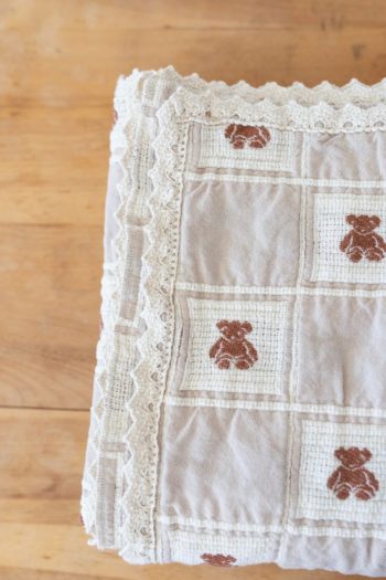 New Grain Patchwork blanket teddies for babies - Little French Heart
