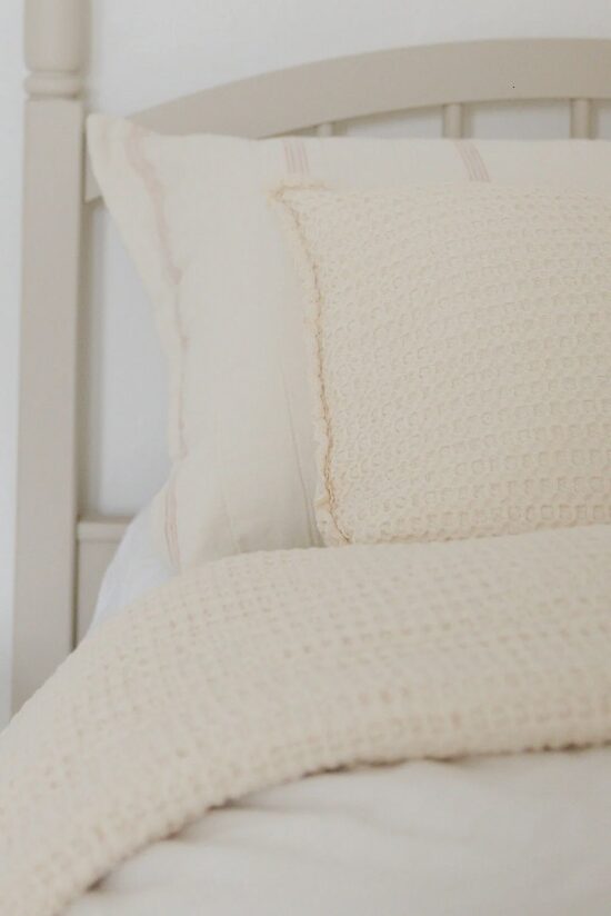 New Grain Waffle Pillow Case for Children - Little French Heart