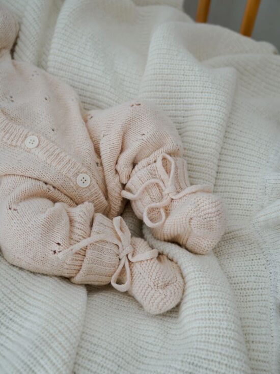 Ziggy Lou Classic Knit Romper Petal Pointelle lizwanat Little French Heart