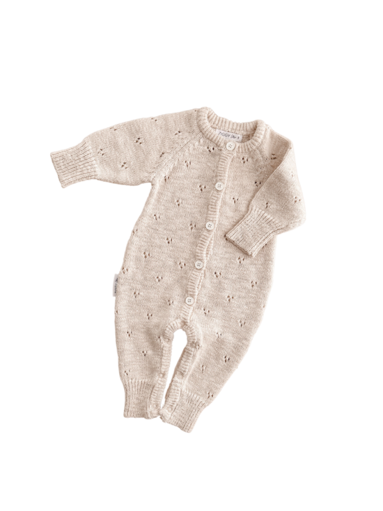 Ziggy pointelle classic romper pointelle - Little French Heart
