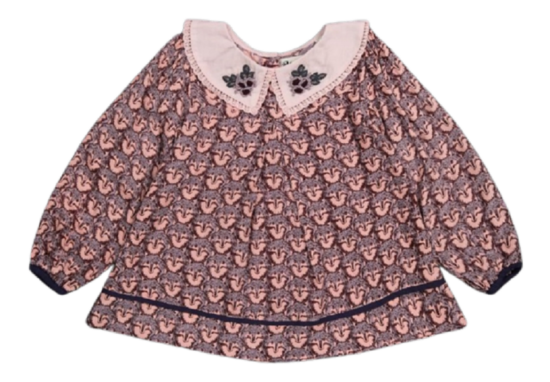 Bachaa -Evangelia Blouse - Fox Print - Little French Heart