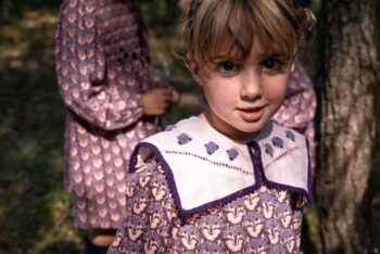Bachaa Theodore Romper on little girl - Little French Heart