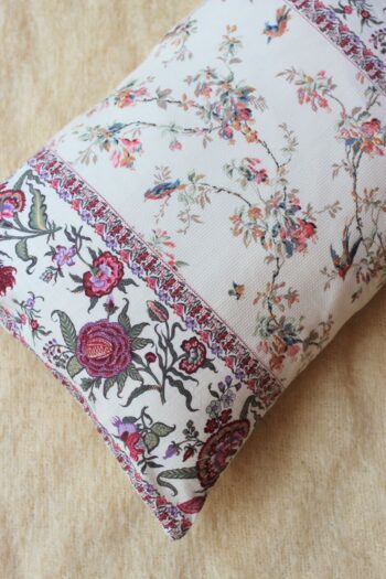 Bonjour Cushion Cover Birds & Flowers - Little French Heart
