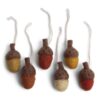 Gry & Sif Acorn Decoration Rust Red 6pk - Little French Heart