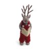 Gry & Sif Deer Boy Small Grey with Book - Little French Heart