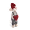 Gry & Sif Mouse Boy Small White with Heart - Little French Heart