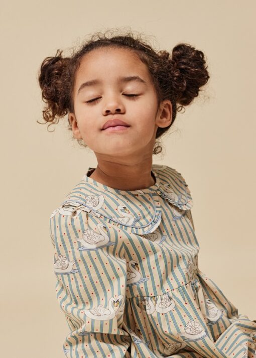 Konges Slojd Tuti Dress ~ Swan Stripe - Little French Heart