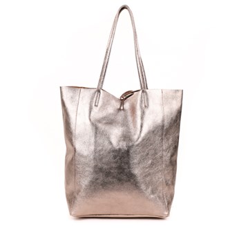 Maison Fanli Metallic Champagne Leather Tote - Little French Heart
