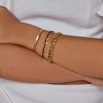 Arms of Eve Helios Gold Cuff Bracelet - Little French Heart