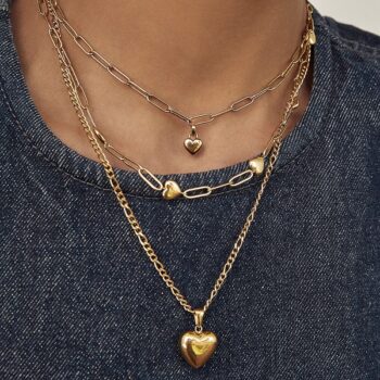 Arms of Eve Rose Heart Necklace - Gold - Little French Heart
