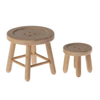 Maileg Table And Stool Set Mouse - Little French Heart