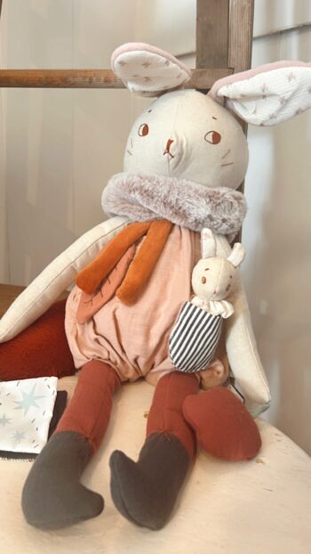 Apres la Pluie activity rabbit baby gift and toy - Little French Heart