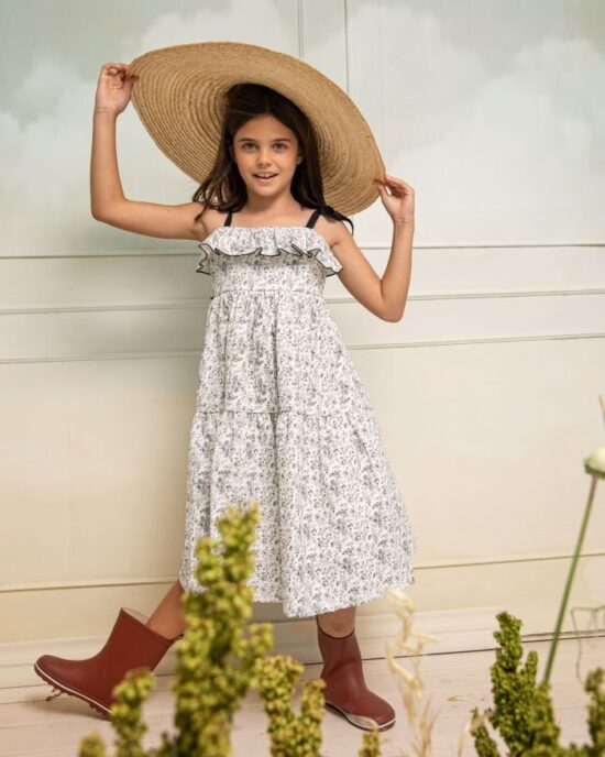 Cosmosophie Galaxia Toile Girls Dress - Little French Heart