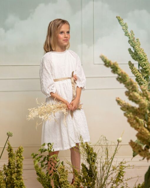Cosmosophie Isolda dress in white -Little French Heart