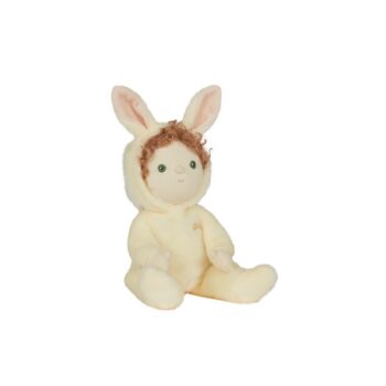Olli Ella Dinky Dinkums Fluffles Babbit Bunny Buttercream - Little French Heart