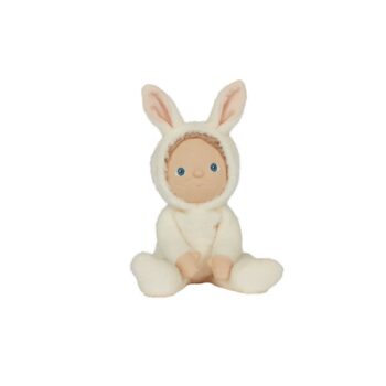 Olli Ella Dinky Dinkums Fluffles Bobbin Bunny Ivory - Little French Heart