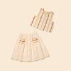 Apolina SS24_June Skirt Set - Milk - Little French Heart