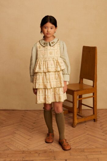 Camille overdress - cabin quilt floral cream10