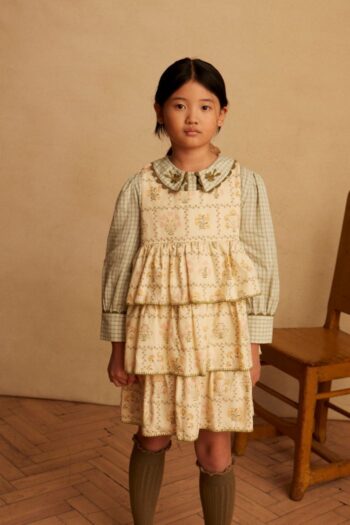 Camille overdress - cabin quilt floral cream13