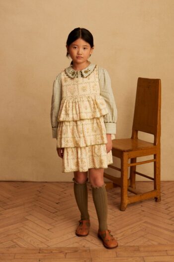 u*a様 Apolina kids Camille Overdress ワンピー Apolina Camille Overdress - Cabin Quilt Floral Cream (S7-9