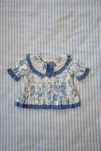 Bonjour Baby Bloomer and blouse tapestry set - Little French Heart
